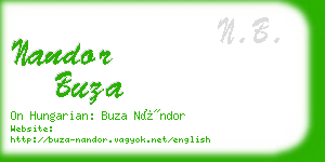 nandor buza business card